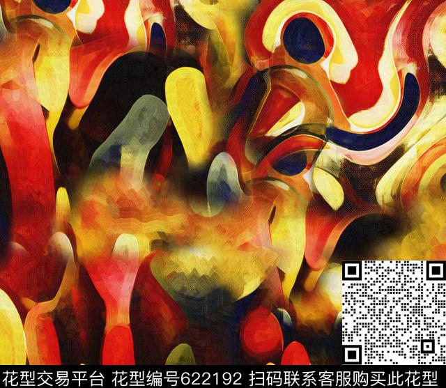 几何抽象乱花大云纹大气抽象数码印花华亿平台下载（图片编号: 622192） - 瓦栏（Walan）