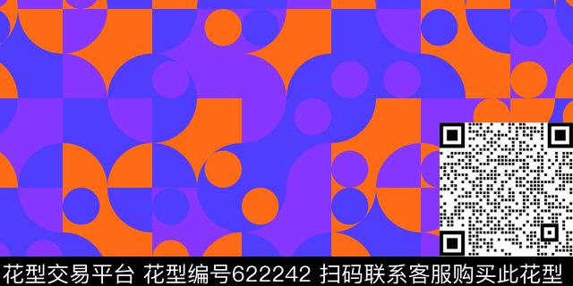 不规则几何色块波点传统印花华亿平台下载（图片编号: 622242） - 瓦栏（Walan）
