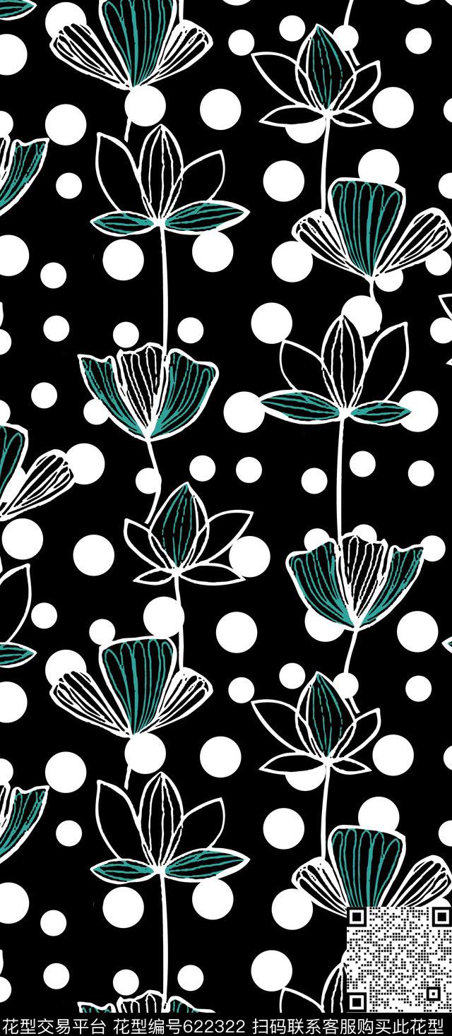 波点几何线条传统印花华亿平台下载（图片编号: 622322） - 瓦栏（Walan）