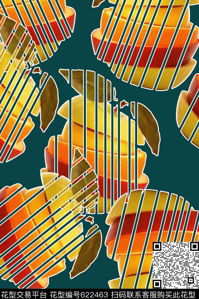 时尚水果拼接数码印花华亿平台下载（图片编号: 622463） - 瓦栏（Walan）