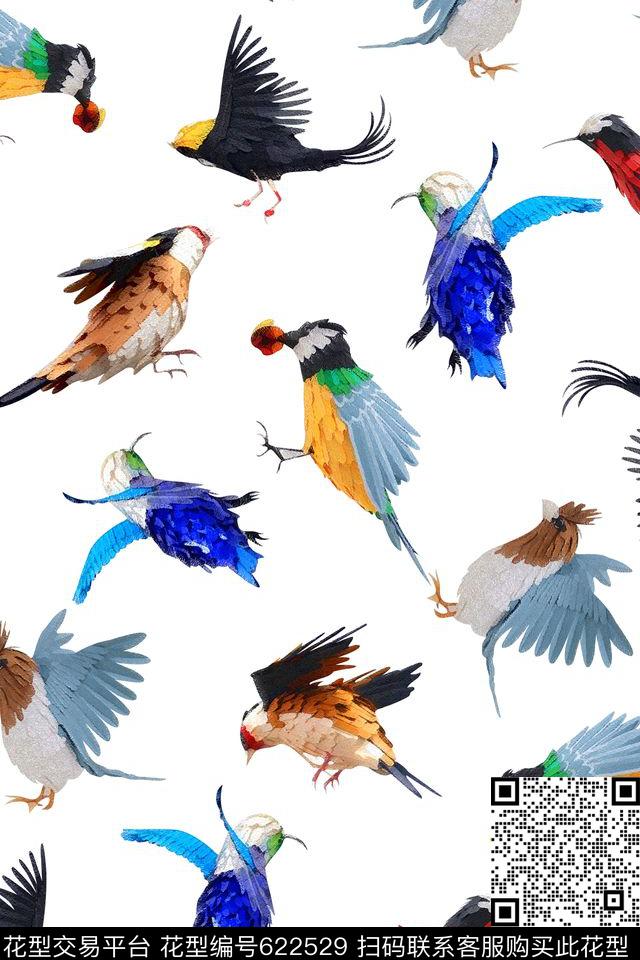 动物纯色底剪画数码印花华亿平台下载（图片编号: 622529） - 瓦栏（Walan）