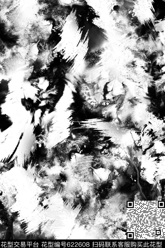 单色黑白传统印花华亿平台下载（图片编号: 622608） - 瓦栏（Walan）