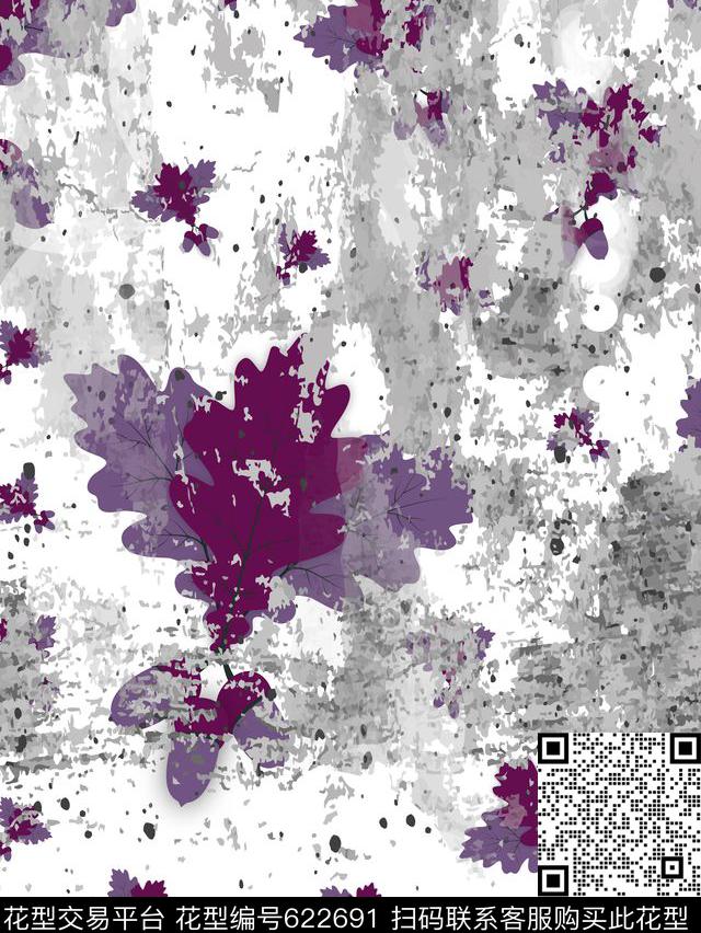树皮笔刷笔触数码印花华亿平台下载（图片编号: 622691） - 瓦栏（Walan）