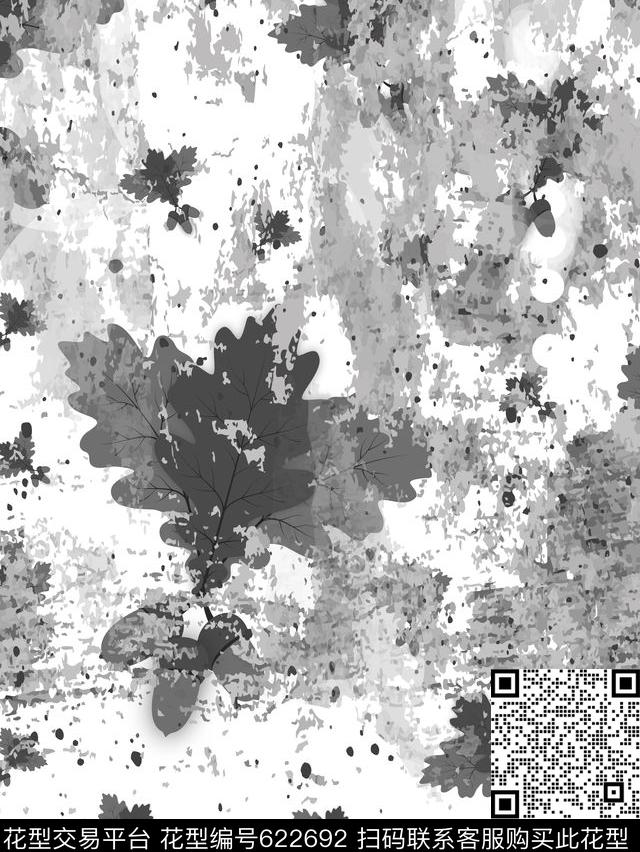 树皮笔刷笔触数码印花华亿平台下载（图片编号: 622692） - 瓦栏（Walan）