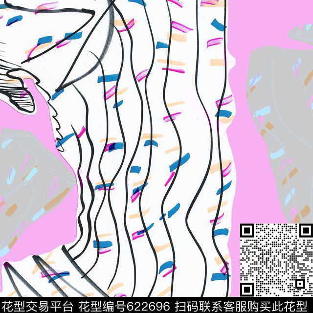 几何笔触传统印花华亿平台下载（图片编号: 622696） - 瓦栏（Walan）