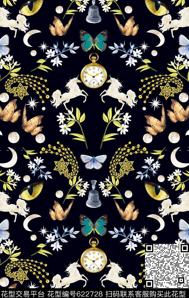 欧美马蝴蝶数码印花华亿平台下载（图片编号: 622728） - 瓦栏（Walan）