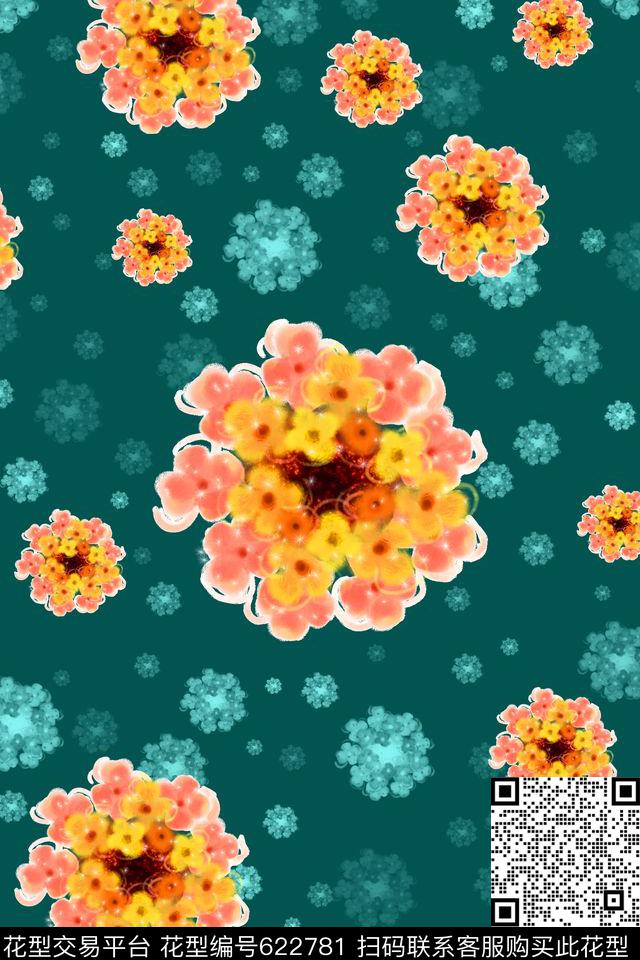 Hey—这里有帅气的设计师精心制作的图案花卉花朵数码印花华亿平台下载（图片编号: 622781） - 瓦栏（Walan）
