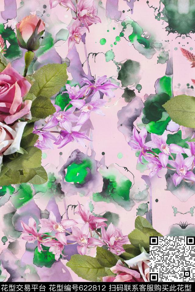 零点--女装数码玫瑰数码印花华亿平台下载（图片编号: 622812） - 瓦栏（Walan）