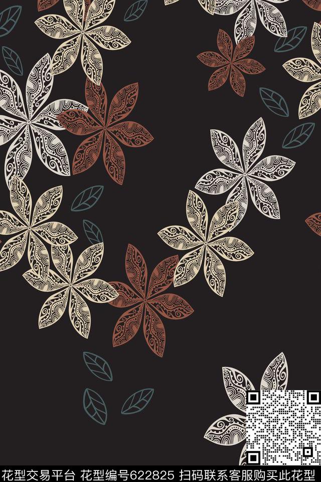 佩斯利花纹花卉传统印花华亿平台下载（图片编号: 622825） - 瓦栏（Walan）