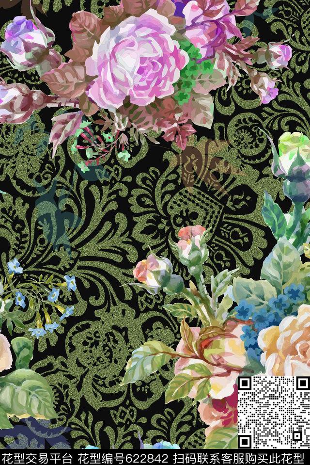 零点--女装大花数码数码印花华亿平台下载（图片编号: 622842） - 瓦栏（Walan）