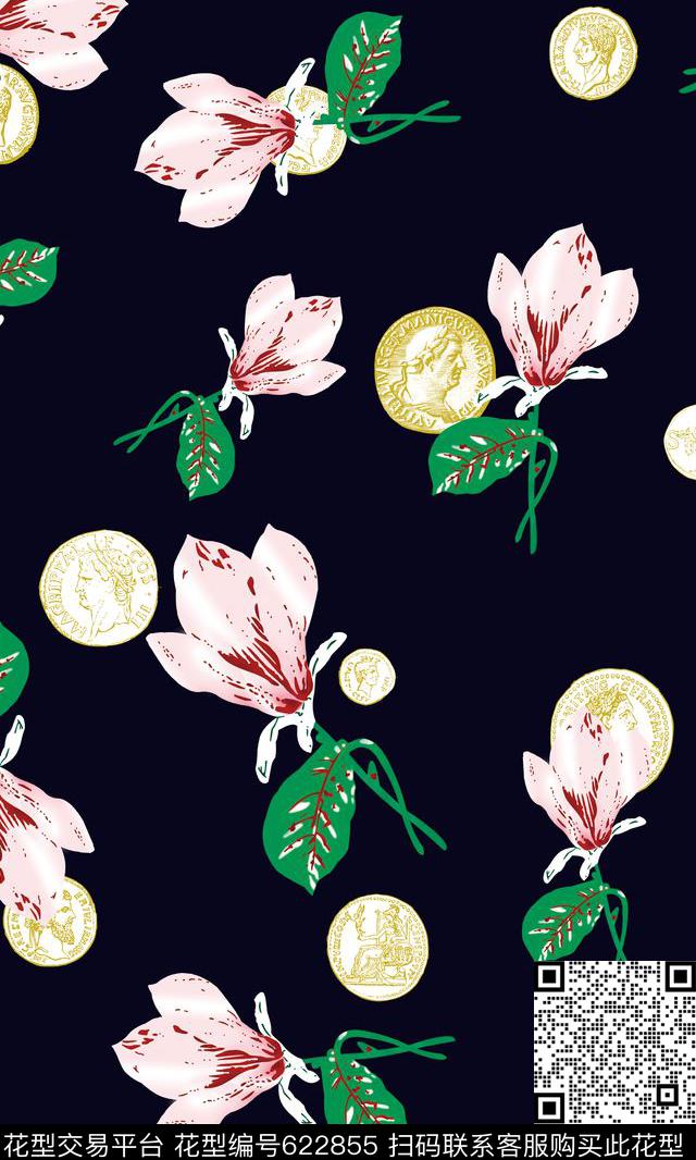 男装女装图案兰花花卉传统印花华亿平台下载（图片编号: 622855） - 瓦栏（Walan）