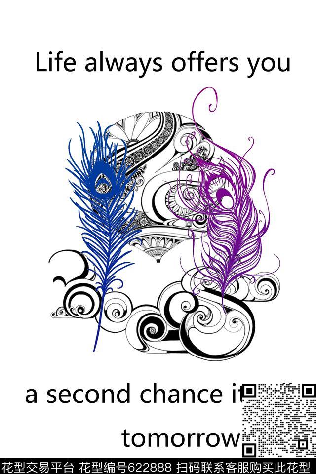 T恤现代风格女装数码印花华亿平台下载（图片编号: 622888） - 瓦栏（Walan）