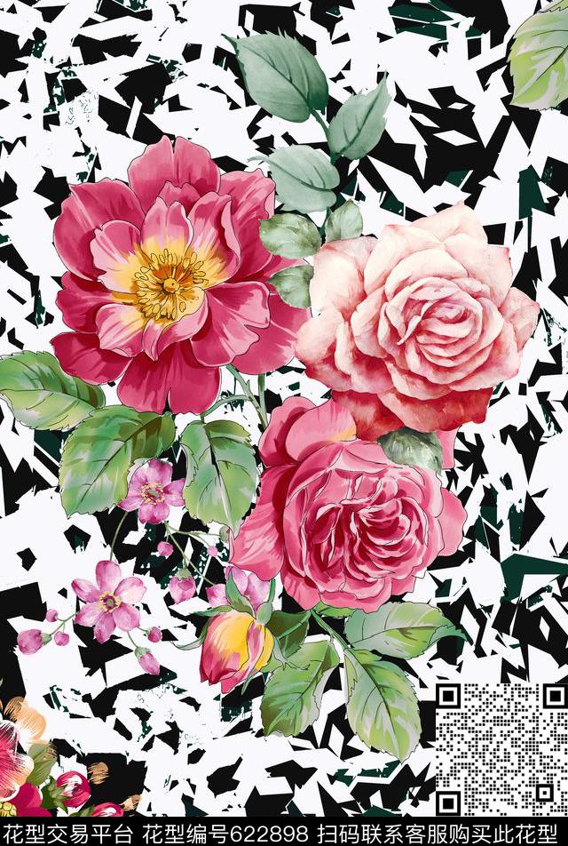 花朵花卉数码印花华亿平台下载（图片编号: 622898） - 瓦栏（Walan）