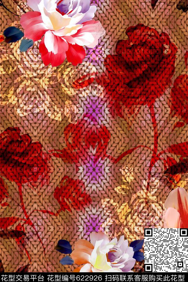 零点--女装数码大花数码印花华亿平台下载（图片编号: 622926） - 瓦栏（Walan）