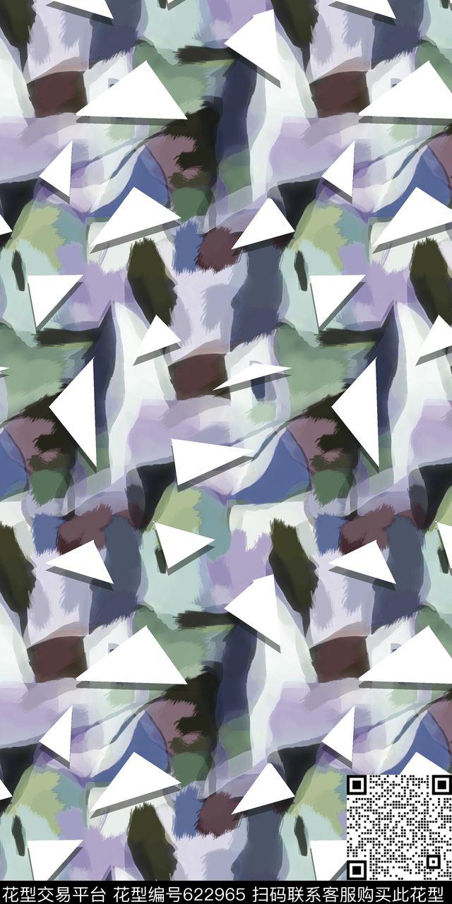 抽象手绘满版最新高清数码时尚潮流大牌复古欧美风纹理笔刷女装裙数码印花华亿平台下载（图片编号: 622965） - 瓦栏（Walan）