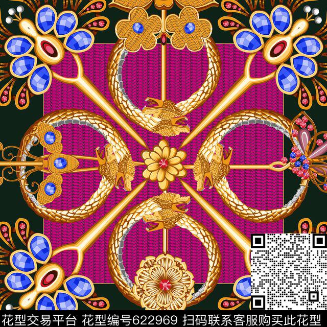 丝巾方巾数码印花华亿平台下载（图片编号: 622969） - 瓦栏（Walan）