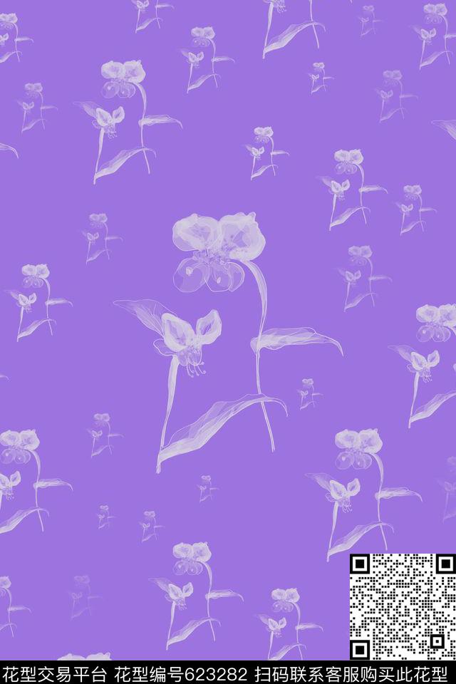 小碎花花朵花卉传统印花华亿平台下载（图片编号: 623282） - 瓦栏（Walan）