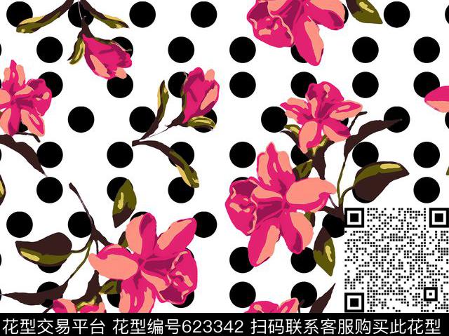 花朵传统印花华亿平台下载（图片编号: 623342） - 瓦栏（Walan）