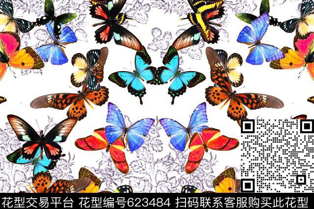 昆虫数码印花华亿平台下载（图片编号: 623484） - 瓦栏（Walan）