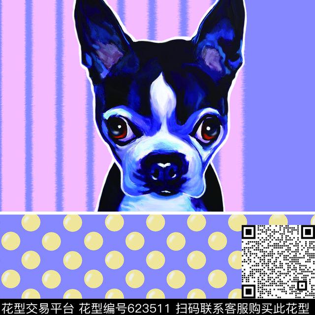 波点趣味狗数码印花华亿平台下载（图片编号: 623511） - 瓦栏（Walan）