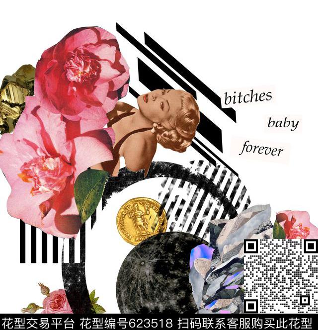 几何拼接趣味数码印花华亿平台下载（图片编号: 623518） - 瓦栏（Walan）