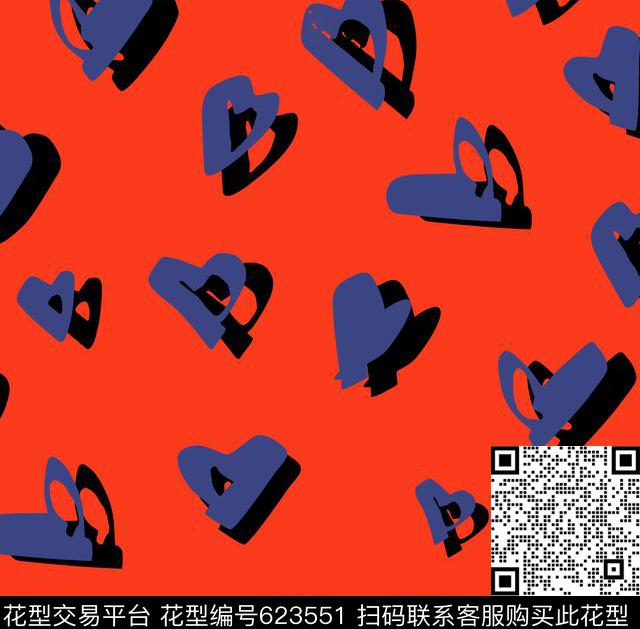 几何字母撞色传统印花华亿平台下载（图片编号: 623551） - 瓦栏（Walan）