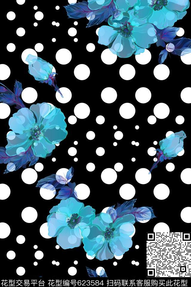 大花卉水彩花卉红掌花卉数码印花华亿平台下载（图片编号: 623584） - 瓦栏（Walan）