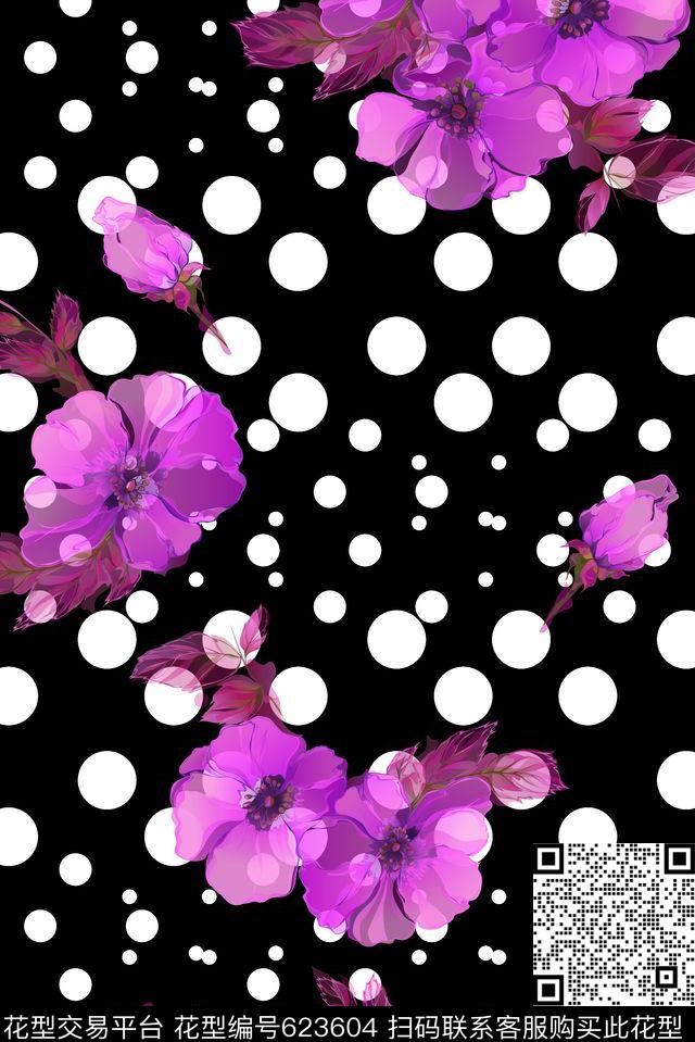 大花卉水彩花卉红掌花卉数码印花华亿平台下载（图片编号: 623604） - 瓦栏（Walan）