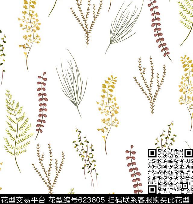 植物清新自然传统印花华亿平台下载（图片编号: 623605） - 瓦栏（Walan）
