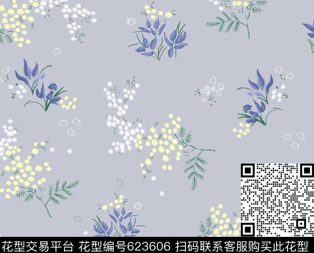 清新小花爆款传统印花华亿平台下载（图片编号: 623606） - 瓦栏（Walan）