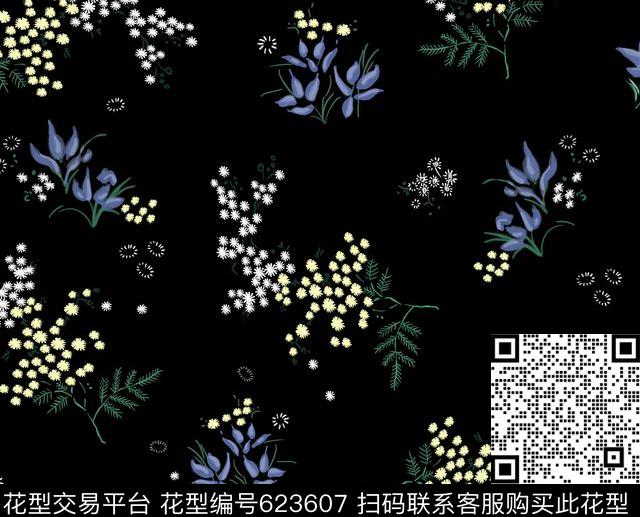 清新小花爆款传统印花华亿平台下载（图片编号: 623607） - 瓦栏（Walan）