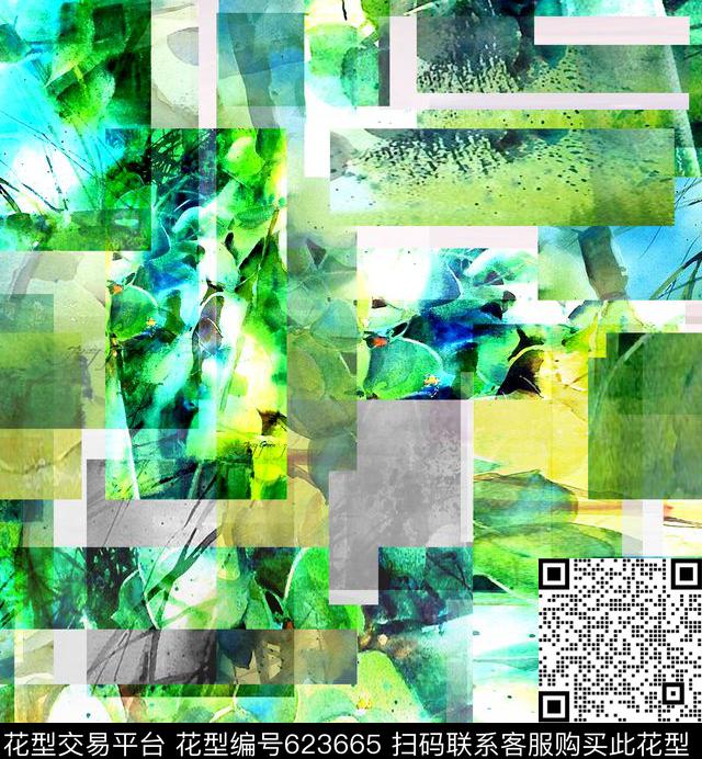 拼接肌理纹理数码印花华亿平台下载（图片编号: 623665） - 瓦栏（Walan）