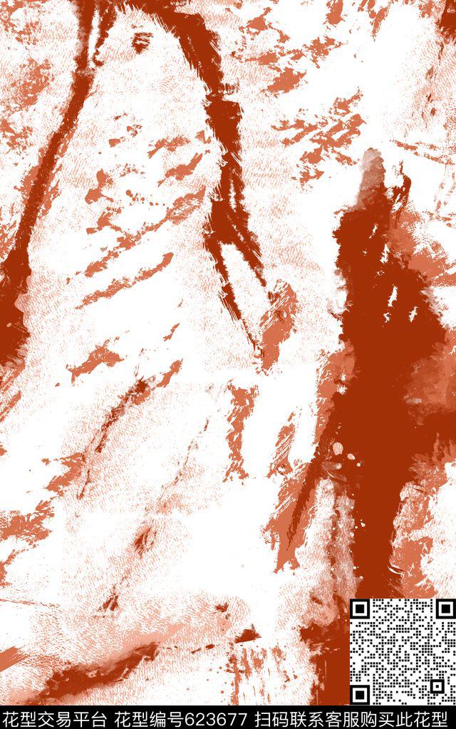 手绘水墨抽象肌理韩国风格裙装华亿平台女装衬衫华亿平台传统印花华亿平台下载（图片编号: 623677） - 瓦栏（Walan）