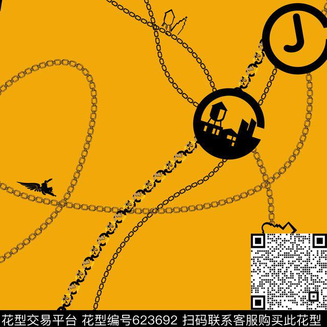 链条铁链绳子传统印花华亿平台下载（图片编号: 623692） - 瓦栏（Walan）