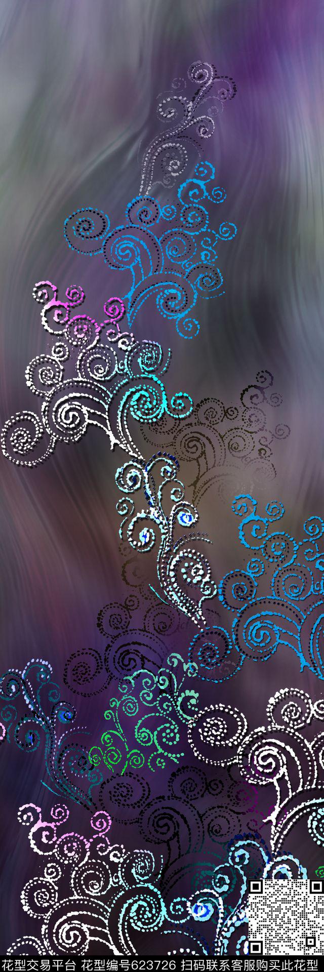 定位假花抽象传统印花华亿平台下载（图片编号: 623726） - 瓦栏（Walan）