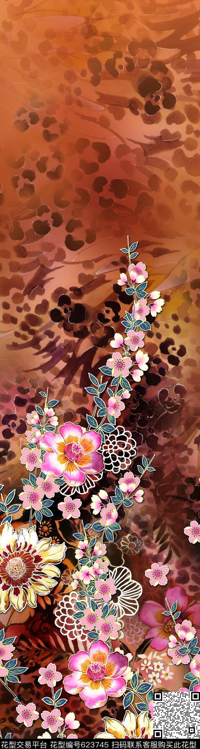 线条东南亚定位数码印花华亿平台下载（图片编号: 623745） - 瓦栏（Walan）