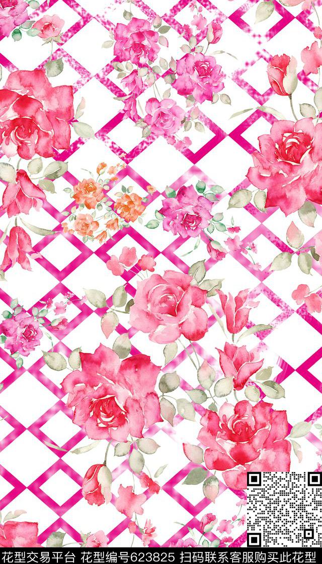 花卉纹理服装数码印花华亿平台下载（图片编号: 623825） - 瓦栏（Walan）