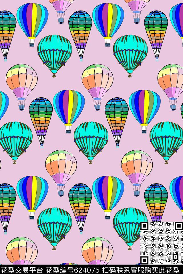 卡通热气球童装传统印花华亿平台下载（图片编号: 624075） - 瓦栏（Walan）