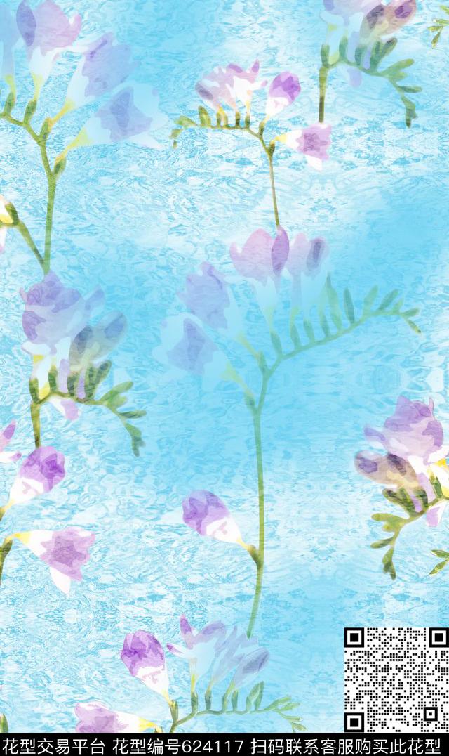 抽象水墨裙装华亿平台韩国风格女装衬衫华亿平台数码印花华亿平台下载（图片编号: 624117） - 瓦栏（Walan）