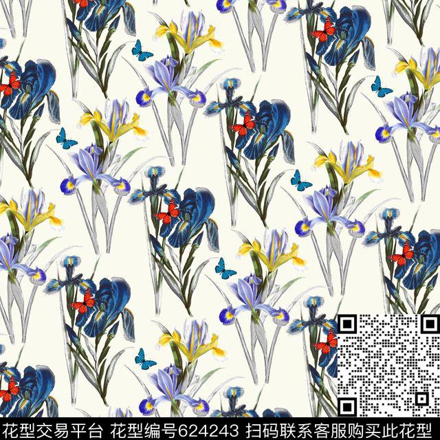 花卉数码印花华亿平台下载（图片编号: 624243） - 瓦栏（Walan）