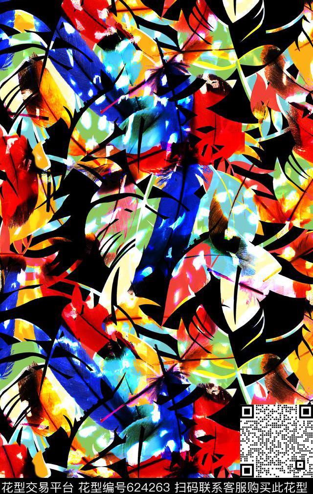 男装女装图案抽象豹纹传统印花华亿平台下载（图片编号: 624263） - 瓦栏（Walan）