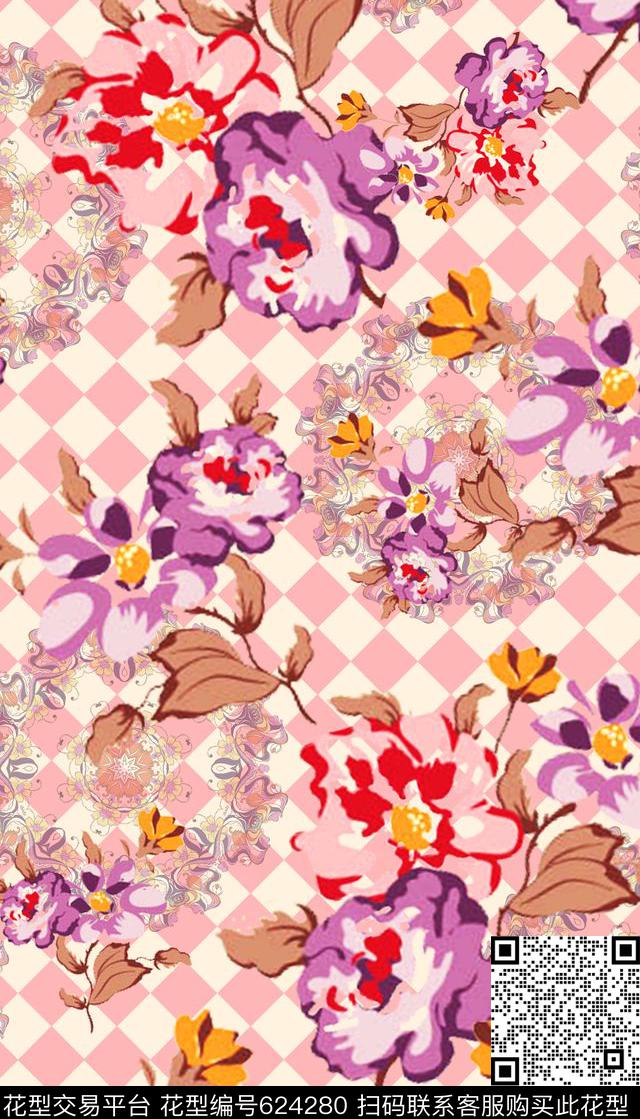 清爽花卉女装小碎花数码印花华亿平台下载（图片编号: 624280） - 瓦栏（Walan）