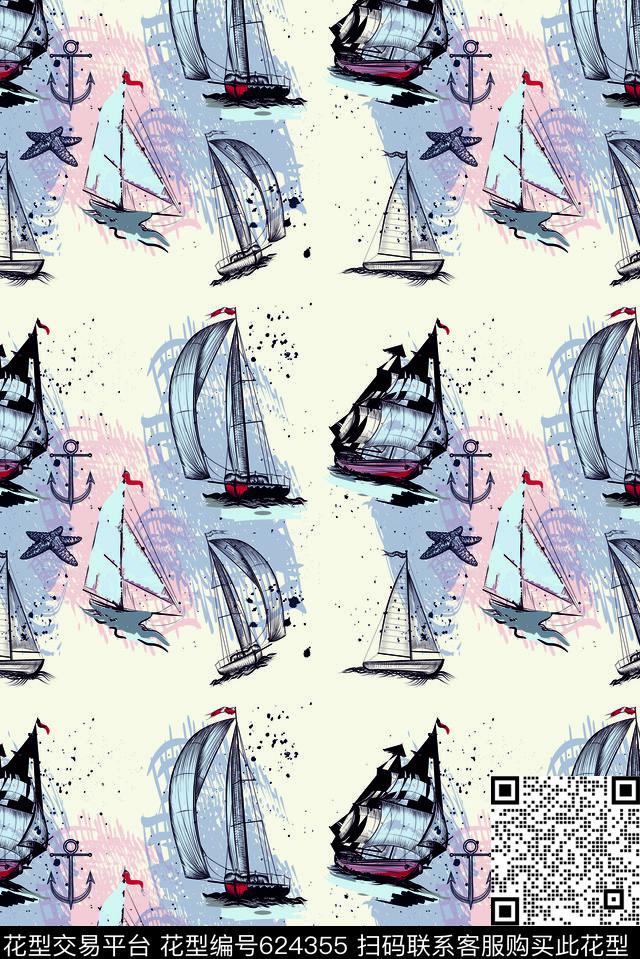 summertravelrepeat数码印花华亿平台下载（图片编号: 624355） - 瓦栏（Walan）