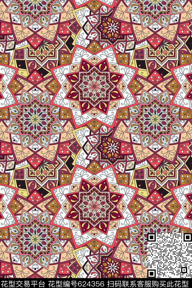 2017ethnikgeometric传统印花华亿平台下载（图片编号: 624356） - 瓦栏（Walan）