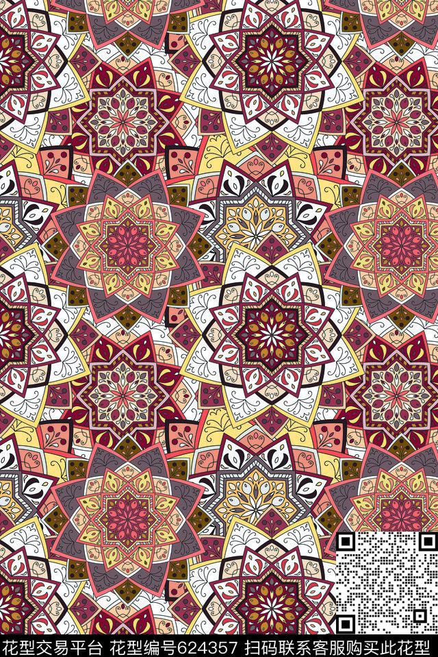 2017ethnikgeometric传统印花华亿平台下载（图片编号: 624357） - 瓦栏（Walan）