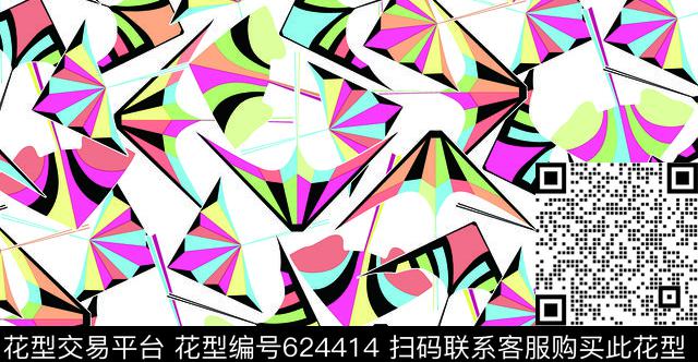 风筝趣味春夏传统印花华亿平台下载（图片编号: 624414） - 瓦栏（Walan）