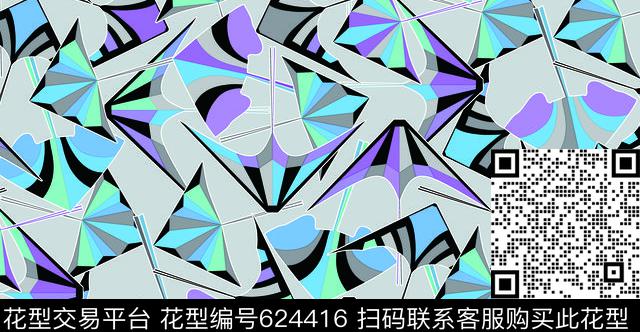 风筝趣味春夏传统印花华亿平台下载（图片编号: 624416） - 瓦栏（Walan）