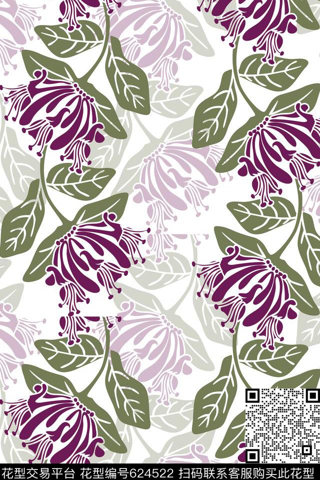 花朵花卉菊花传统印花华亿平台下载（图片编号: 624522） - 瓦栏（Walan）