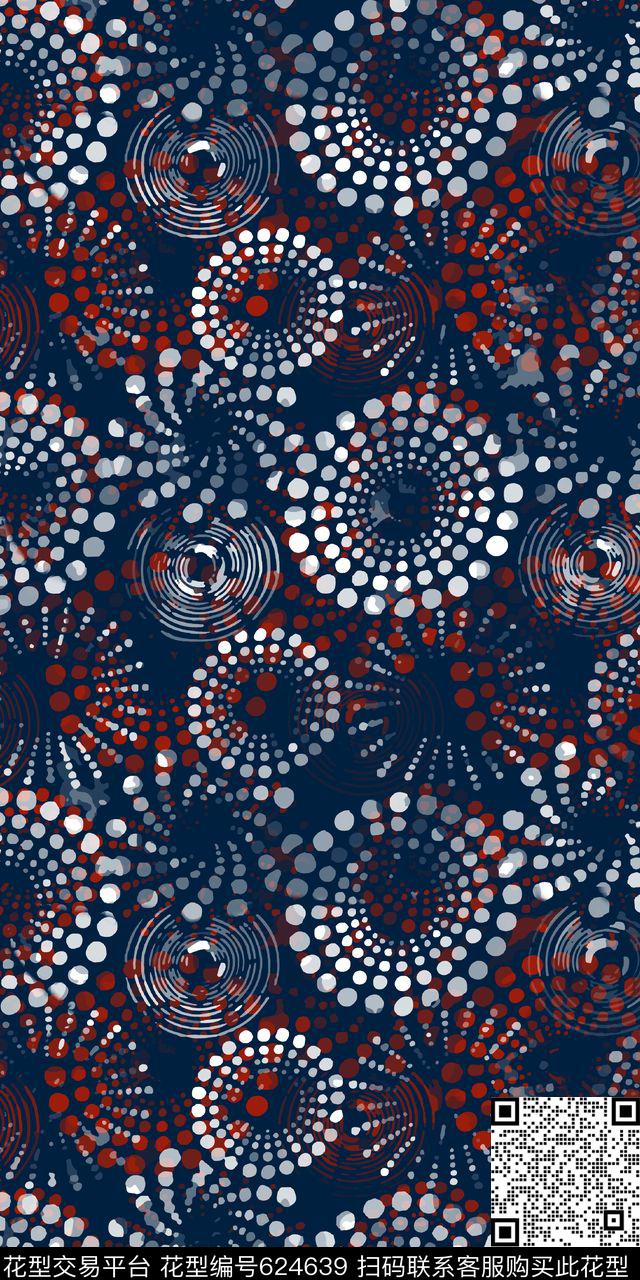 波点几何女装传统印花华亿平台下载（图片编号: 624639） - 瓦栏（Walan）