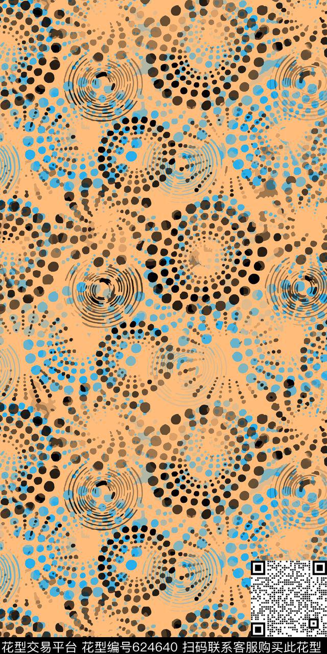 波点几何女装传统印花华亿平台下载（图片编号: 624640） - 瓦栏（Walan）